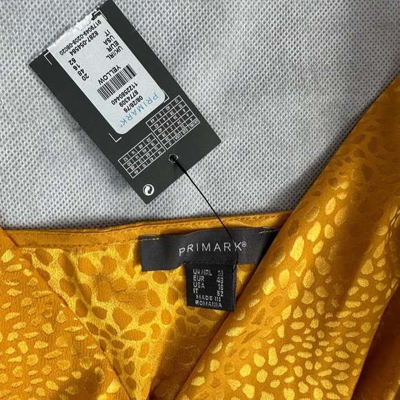 Size 20 Yellow Animal Print Summer Cami Dress BRAND NEW WITH TAGS - Picture 2 of 2